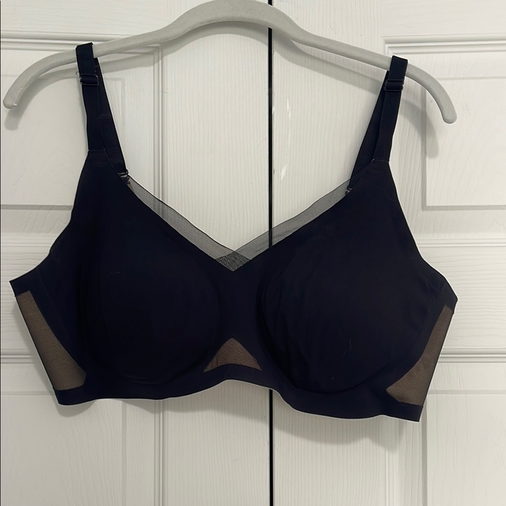 Honeylove Black Full Coverage Bra with Wide Straps